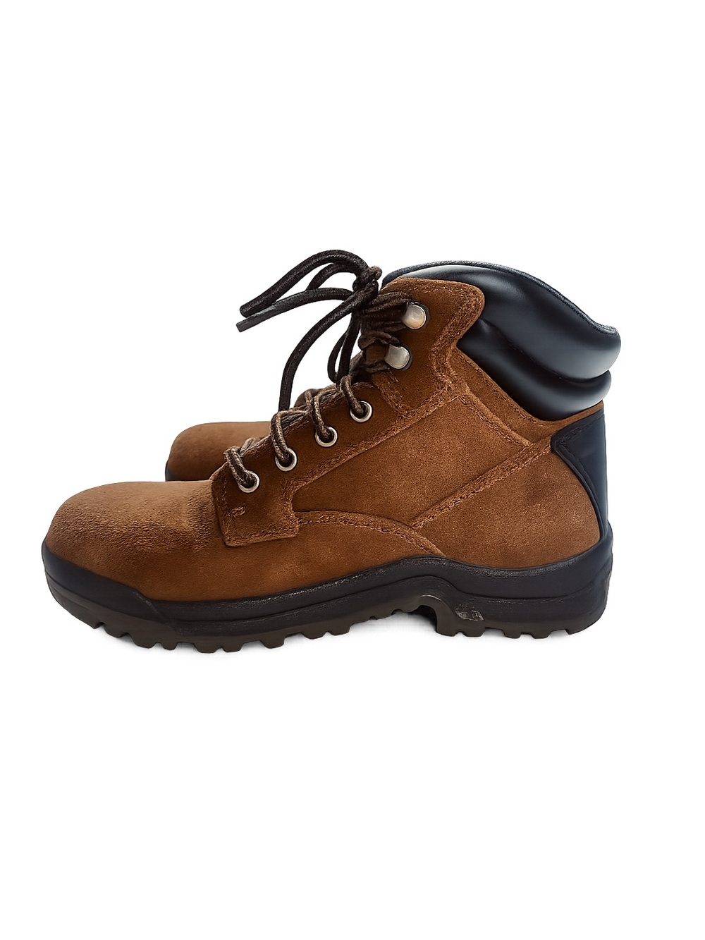 Brahma ASTM F2413 Steel Toe Work Boots Brown Suede Lace Up Men’s 8